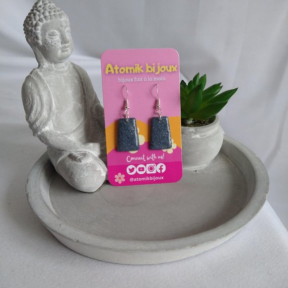 Boucles d’oreilles en argile polymère faites à la main. Handmade polymer clay#12 - Picture 2 of 6